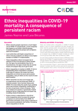 Ethnic inequalities in Covid-19 mortality: a consequence of persistent racism